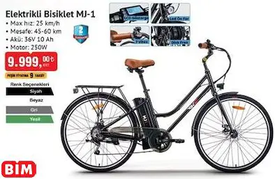 ELEKTRİKLİ BİSİKLET MJ-1 ELEKTRİKLİ BİSİKLET MJ-1
